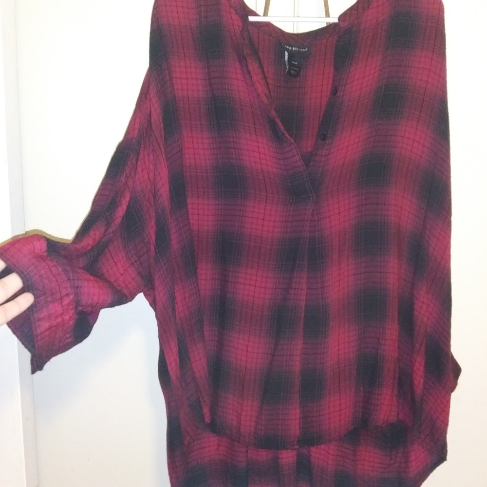 Lane Bryant plaid shirt